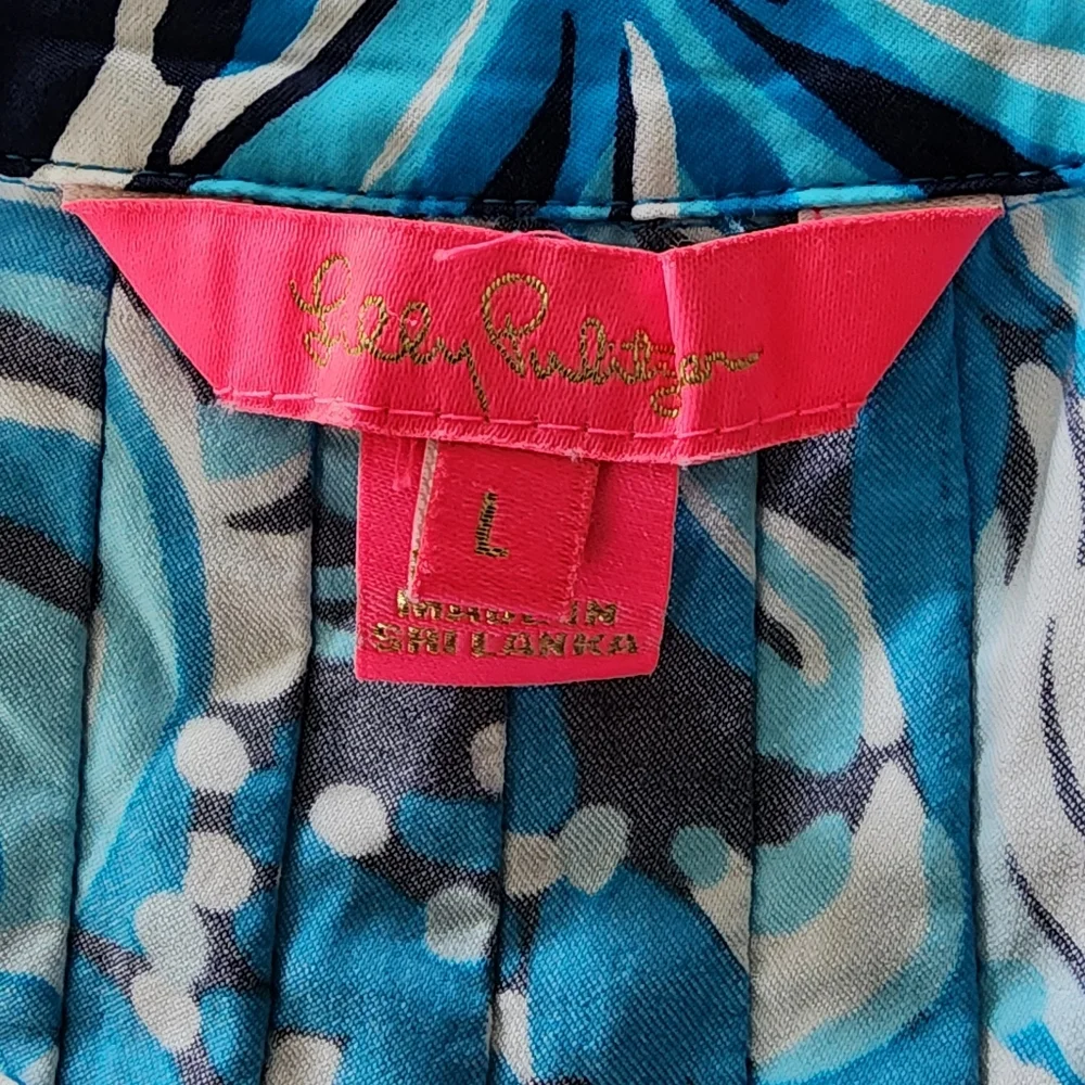 Lilly Pulitzer Chilly Lilly Seana Tunic VNeck DRESS • Mermaidzing • LSleeve • L - Picture 9 of 12